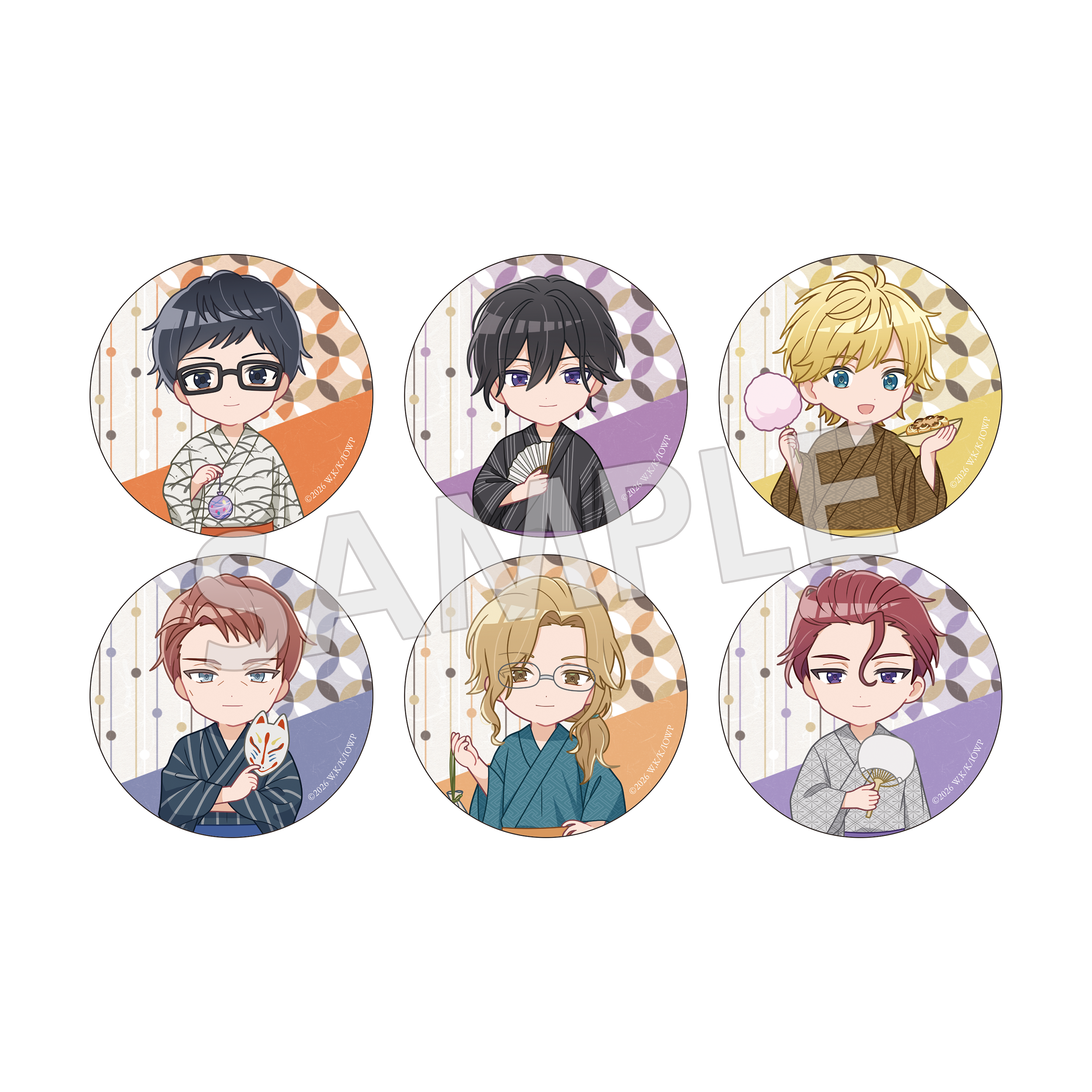 [※Blind](1BOX=6)(Goods - Badge) Isekai Office Worker: The Other World's Books Depend on the Bean Counter Tradable Tin Badge - Iseshachi Noryo Festival Ver. B