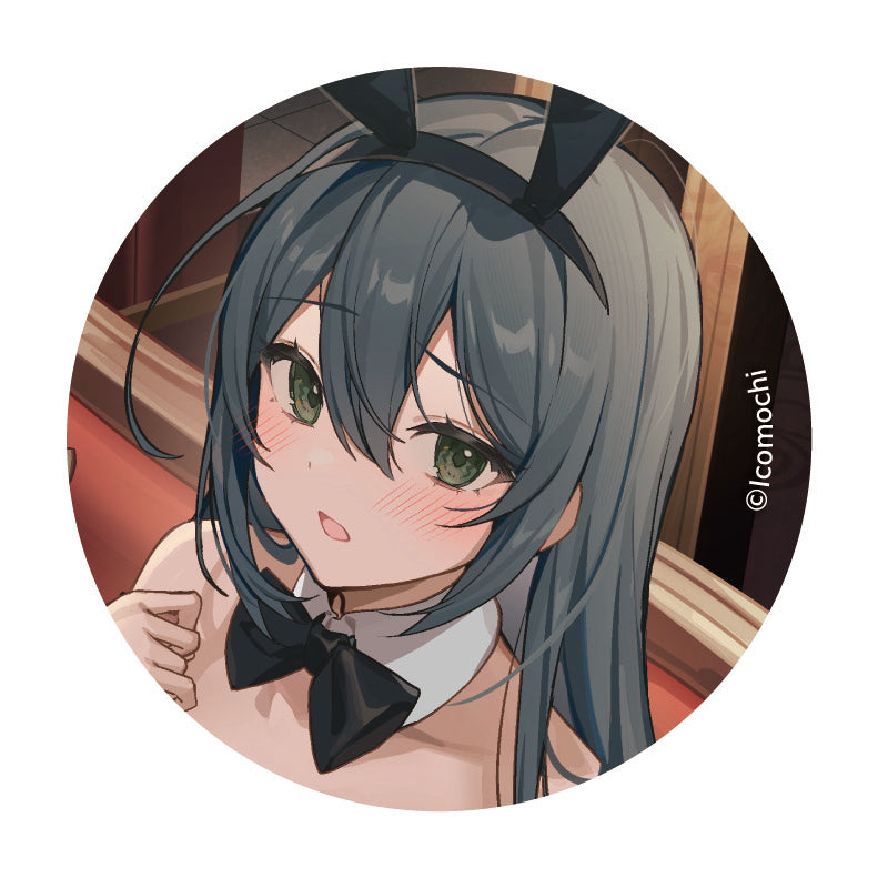 (1BOX=6)(Goods - Badge) Hot Sweet ASMR With Kuudere Bunny Girls: You May Be A Customer, But You're Special - Aoi-chan & Natsume-sempai Trading Button Badge [Icomochi Pop Up Merch at animate]