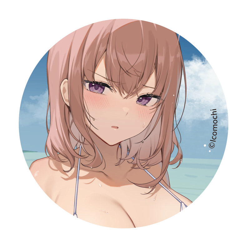 (1BOX=6)(Goods - Badge) Hot Sweet ASMR With Kuudere Bunny Girls: You May Be A Customer, But You're Special - Aoi-chan & Natsume-sempai Trading Button Badge [Icomochi Pop Up Merch at animate]