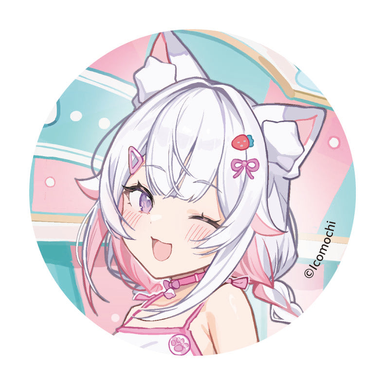 (1BOX=6)(Goods - Badge) Super Clingy Cat-Eared Twin Trouble♡ASMR - MishiKuro Trading Button Badge [Icomochi Pop Up Merch at animate]