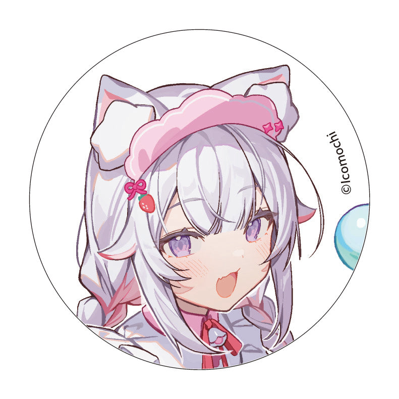 (1BOX=6)(Goods - Badge) Super Clingy Cat-Eared Twin Trouble♡ASMR - MishiKuro Trading Button Badge [Icomochi Pop Up Merch at animate]