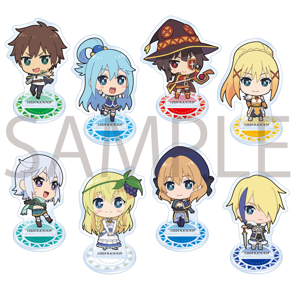 (1BOX=8)(Goods - Stand Pop) "KONOSUBA God's Blessing on This Wonderful World! 3" Tradable Mini-Character Acrylic Stand Figures PACK
