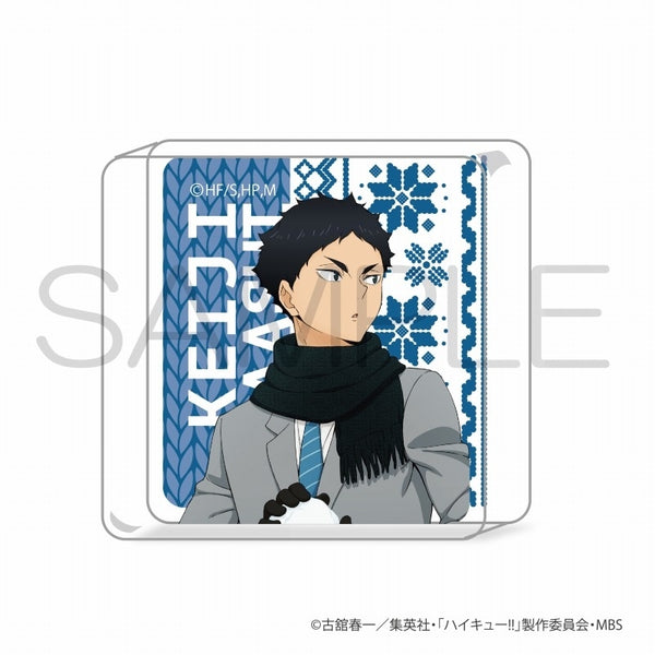 (Goods - Ornament) Haikyu! Mini Acrylic Block Playing in the Snow Ver. - Keiji Akaashi