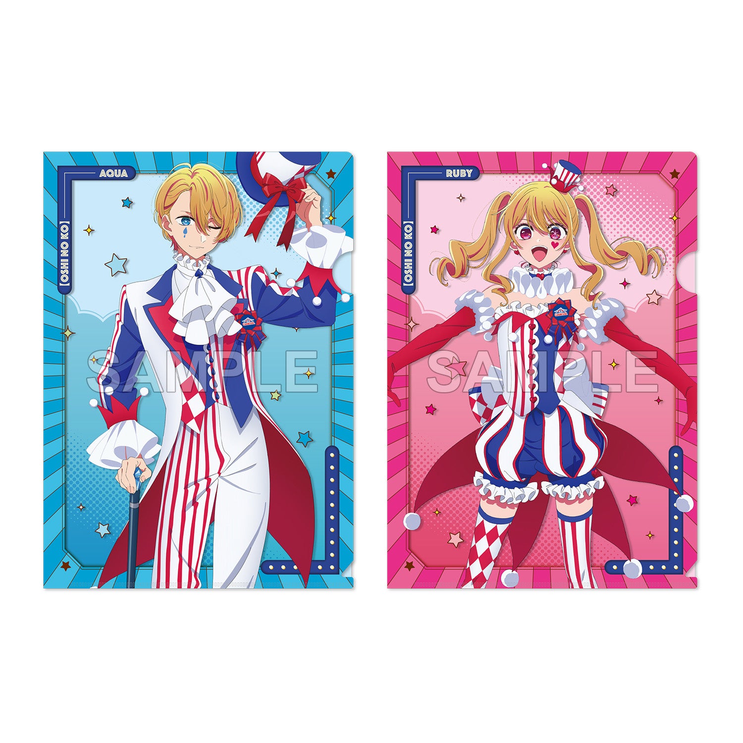 (Goods - Clear File) Oshi no Ko Clear File Set - Aqua & Ruby CARNIVAL ver.