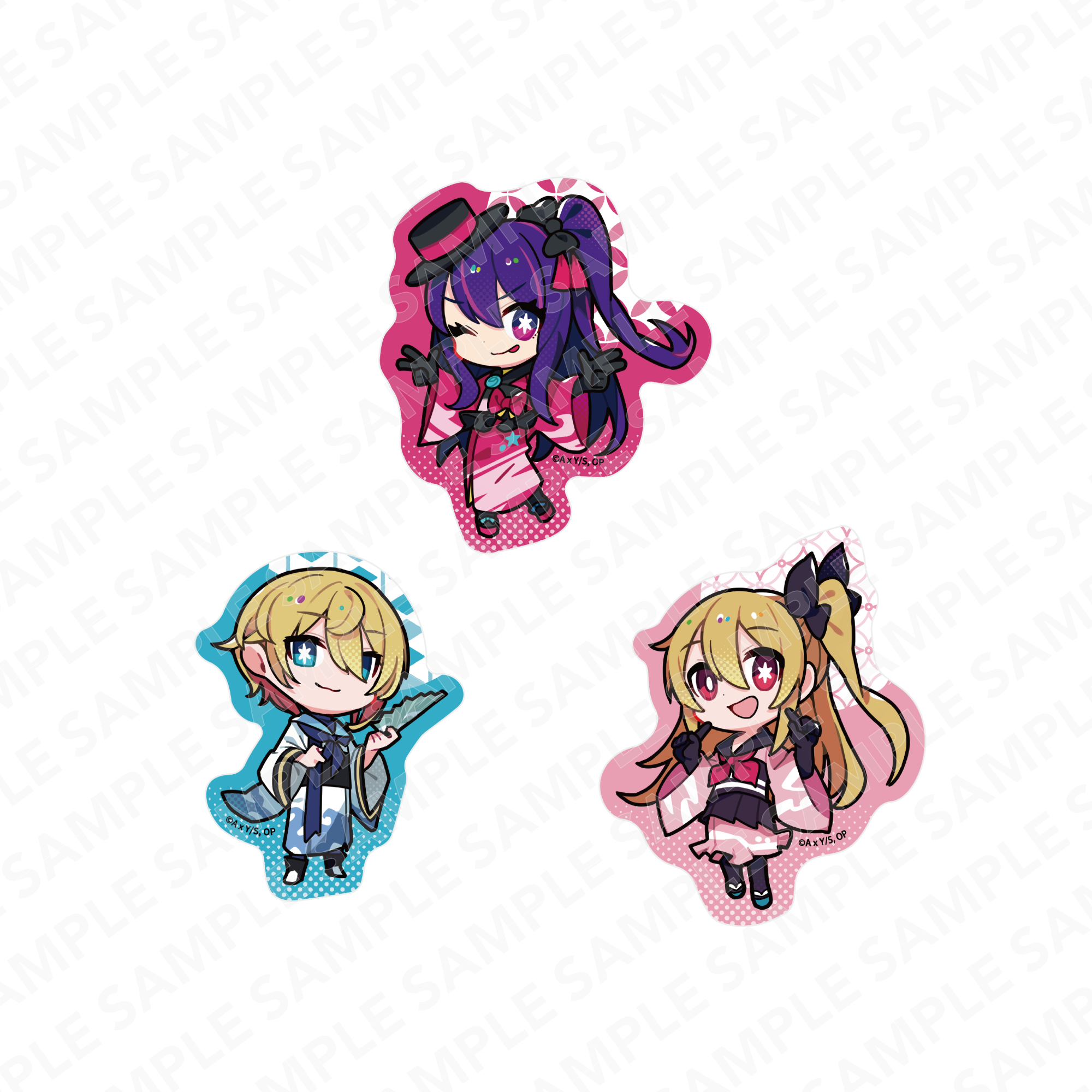 (Goods - Sticker) 【OSHI NO KO】Sticker Set - Ai & Aqua & Ruby Kimono Ver.