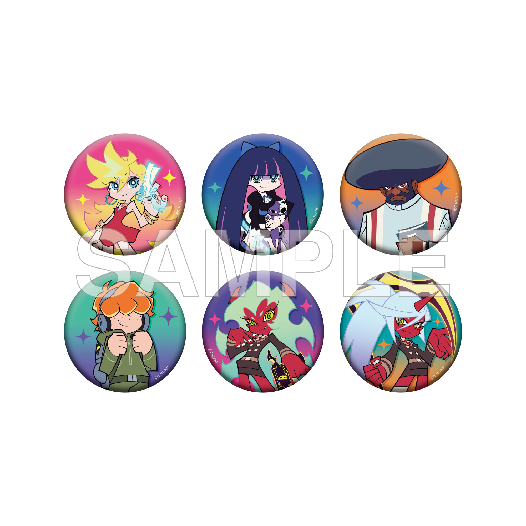 (1BOX=6)(Goods - Badge) New PANTY ＆ STOCKING with GARTERBELT Tradable Tin Badge No.2 PACK