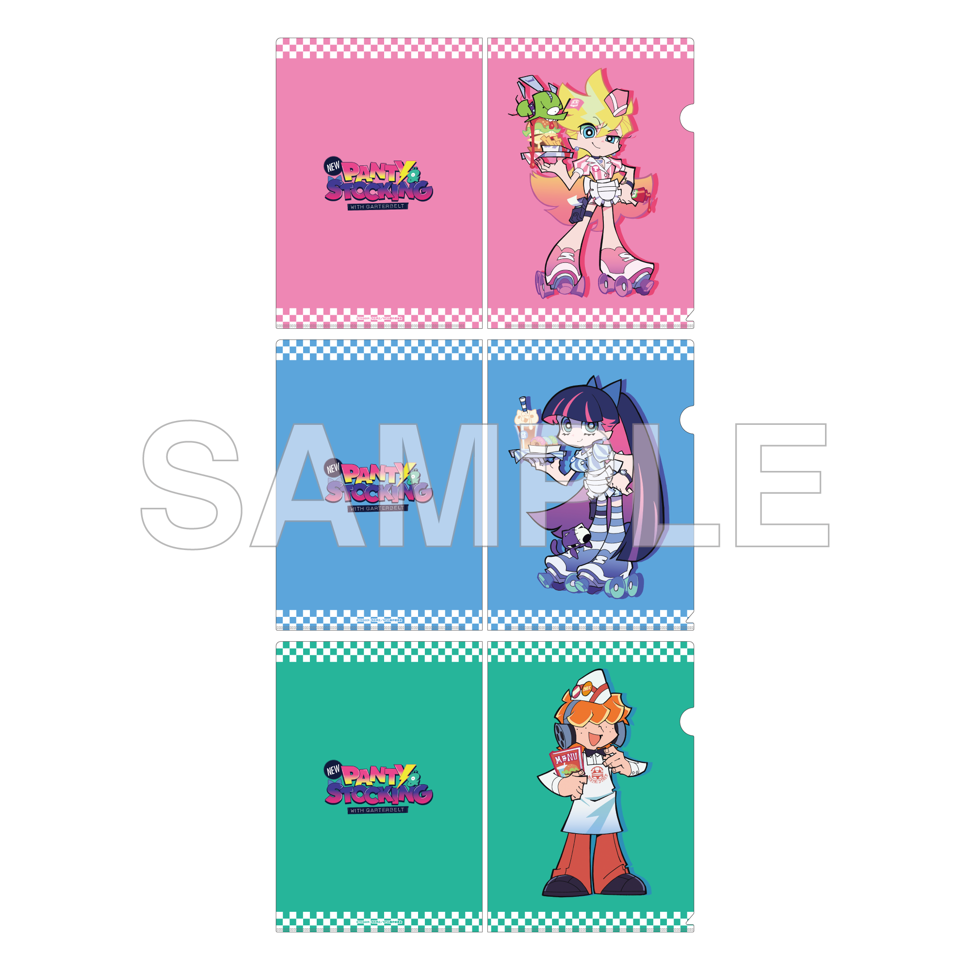(Goods - Clear File) New PANTY ＆ STOCKING with GARTERBELT Clear File Set American Diner Ver.