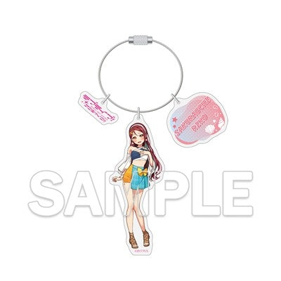 (Goods - Keychain) Love Live! Series Wire Ring Acrylic Keychain - Riko Sakurauchi