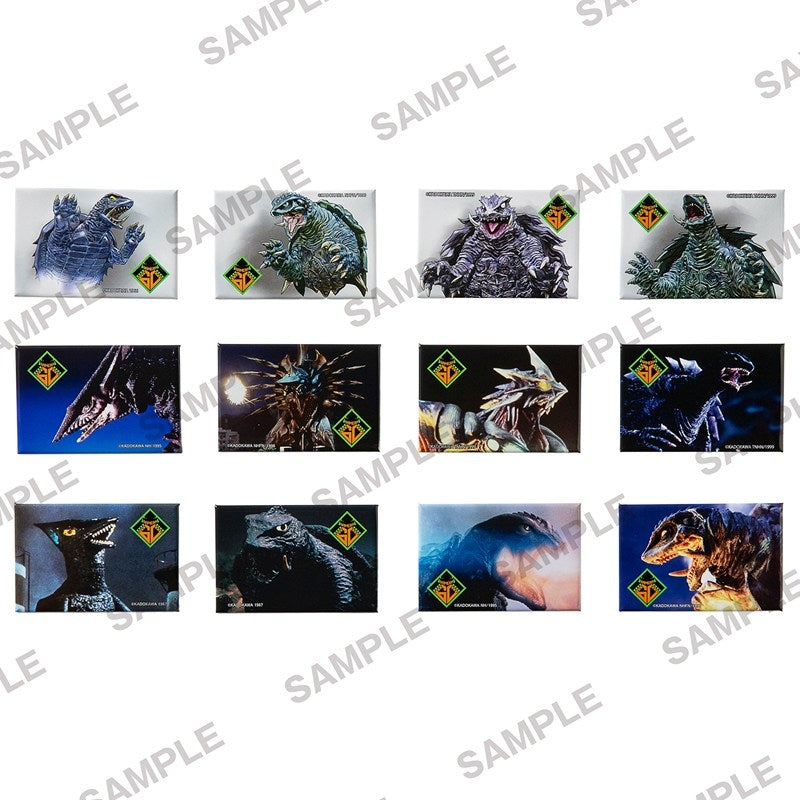 [※Blind](1BOX=3)(Goods - Badge) Gamera 60th Anniversary Tradable Square Tin Badge