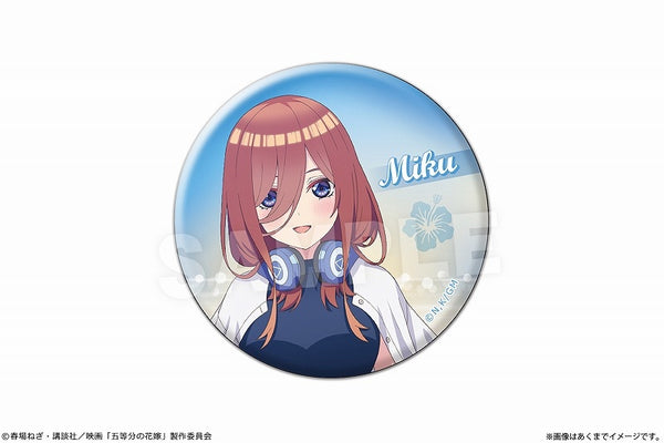 (Goods - Badge) The Quintessential Quintuplets Movie Button Badge Beach Date Ver. 03 Miku Nakano