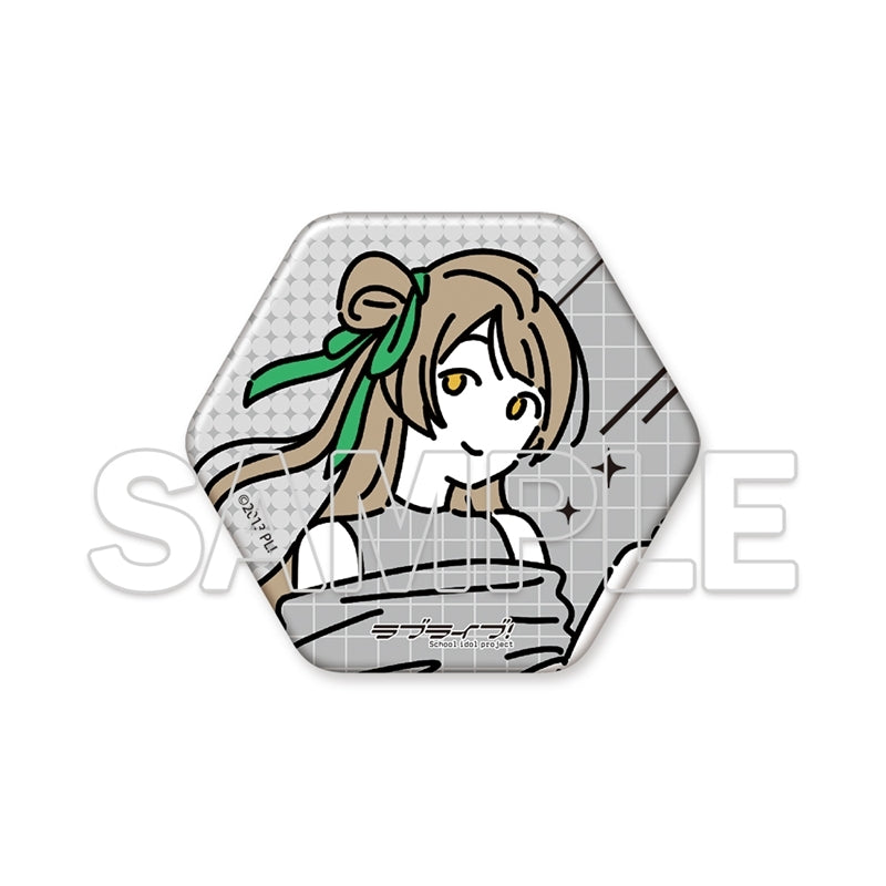 (Goods - Badge) Love Live! Wear the Seasons on Your Walks. Hexagonal Tin Badge - Kotori Minami