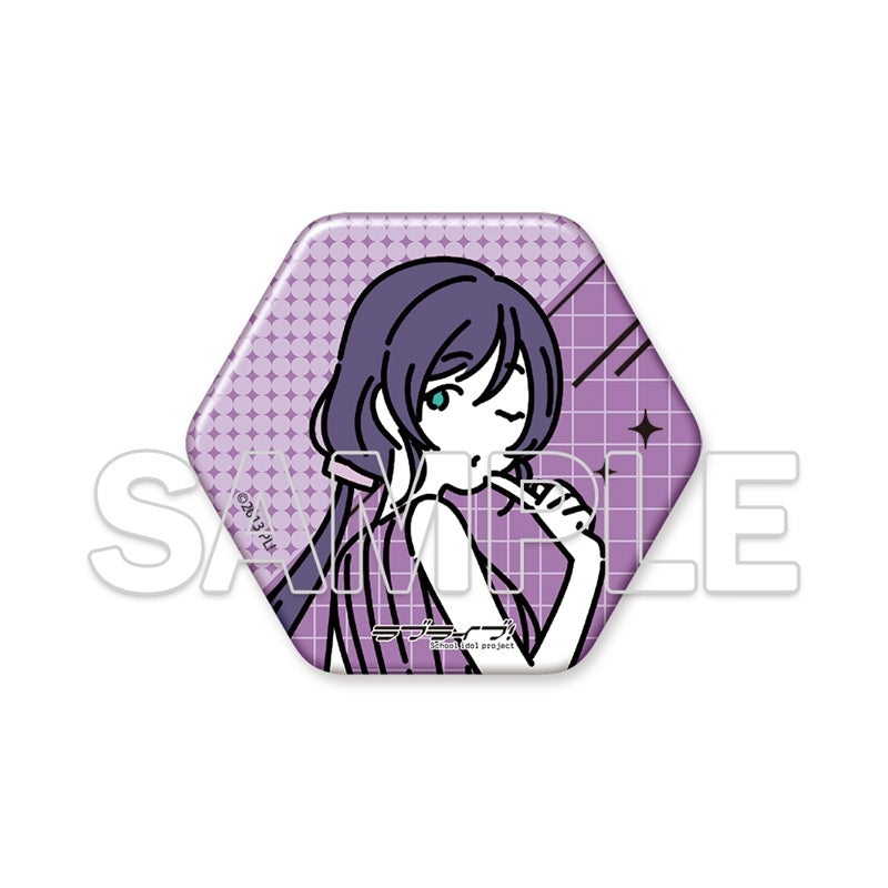 (Goods - Badge) Love Live! Wear the Seasons on Your Walks. Hexagonal Tin Badge - Nozomi Tojo