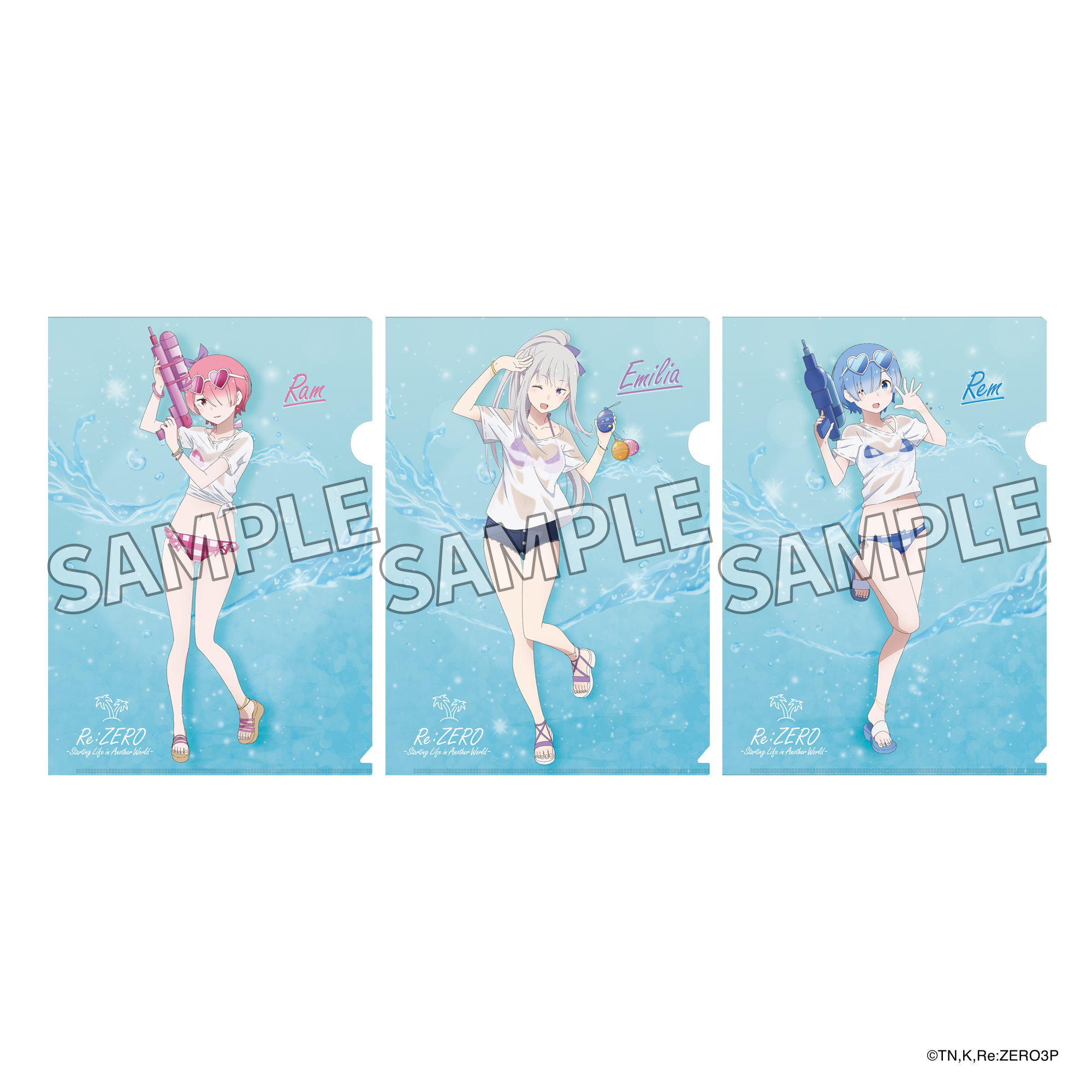 (Goods - Clear File) Re:ZERO - Starting Life in Another World Clear File Set - Water-side Fun Ver.