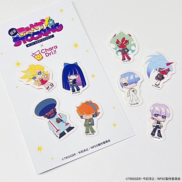 (Goods - Sticker) New PANTY & STOCKING with GARTERBELT Anime x CharaDri!! 2026 Flake Stickers
