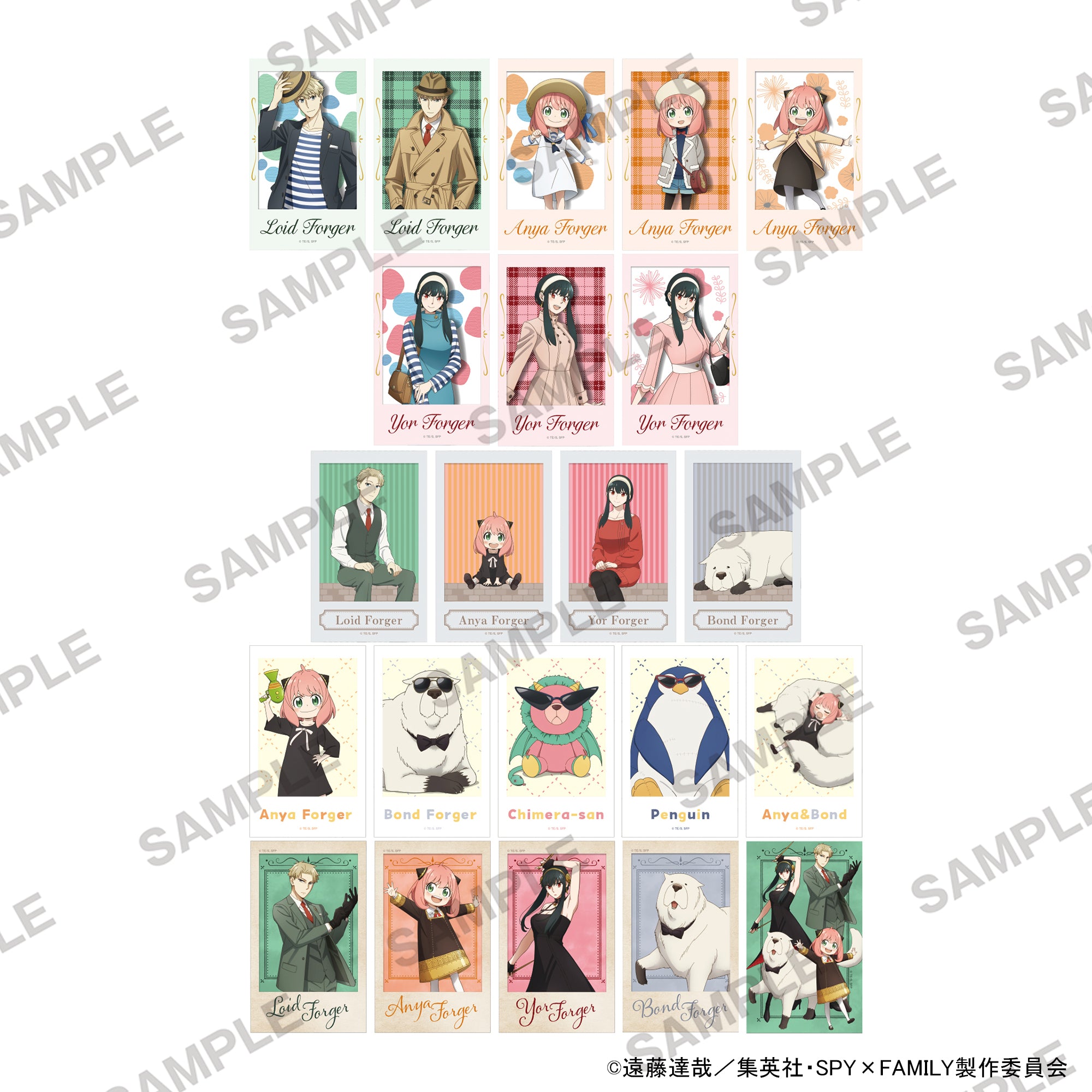 (1BOX=11)(Goods - Bromide) SPY×FAMILY Mini Photo-style Illustrations Collection vol. 3 Pack