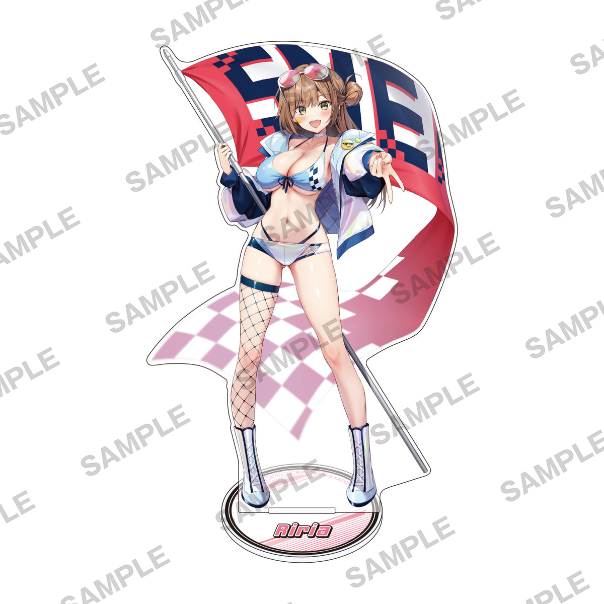 (Goods - Acrylic Stand) Junjou Gyaru wa Kanojo ja Nai noni Acrylic Stand - Riria Sotogahama - Race Queen Ver.