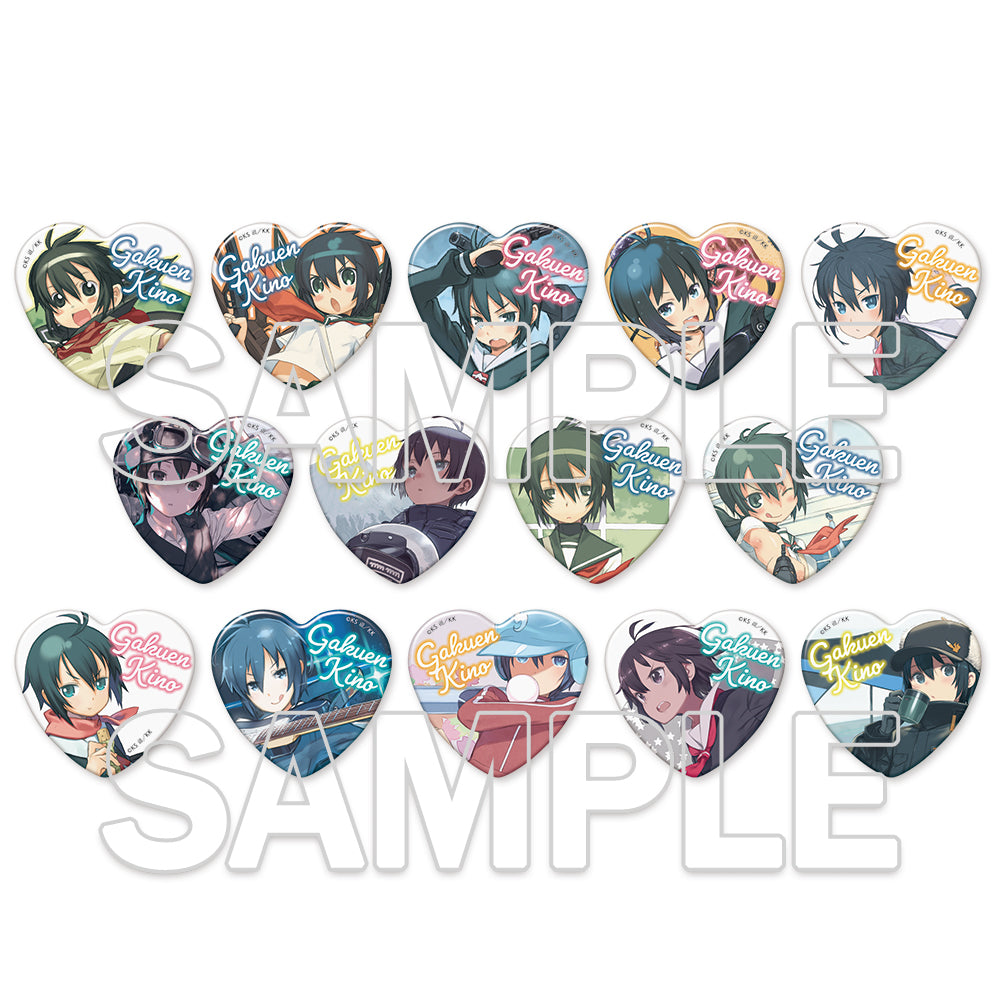 [※Blind](1BOX=3)(Goods - Badge) Gakuen Kino Heart-shaped Tradable Tin Badge