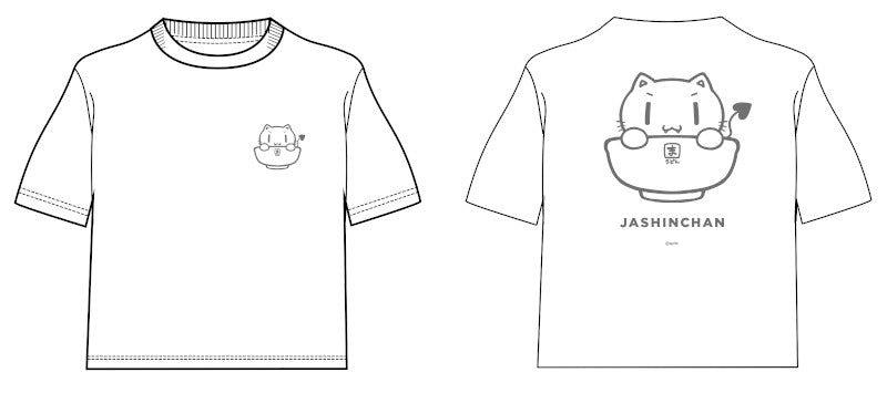 [t](Goods - T-Shirt) Aokana: Four Rhythm Across the Blue Donburi Jashin-chan T-Shirt White XL