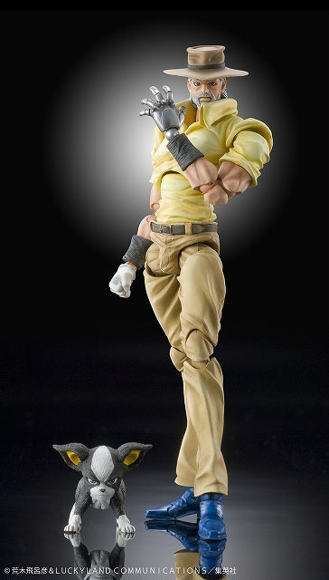 (Action Figure) JoJo's Bizarre Adventure Part.III Super Action Statue Joseph Joestar & Iggy (2nd Re-release)