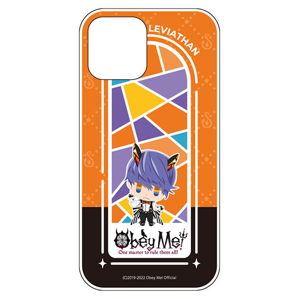 (Goods - Smartphone Accessory) Obey Me! Smartphone Case Chibi Stained Glass iPhone12mini Soft Clear Leviathan