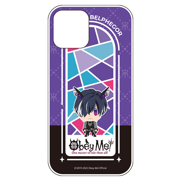 (Goods - Smartphone Accessory) Obey Me! Smartphone Case Chibi Stained Glass iPhone12mini Soft Clear Belphegor