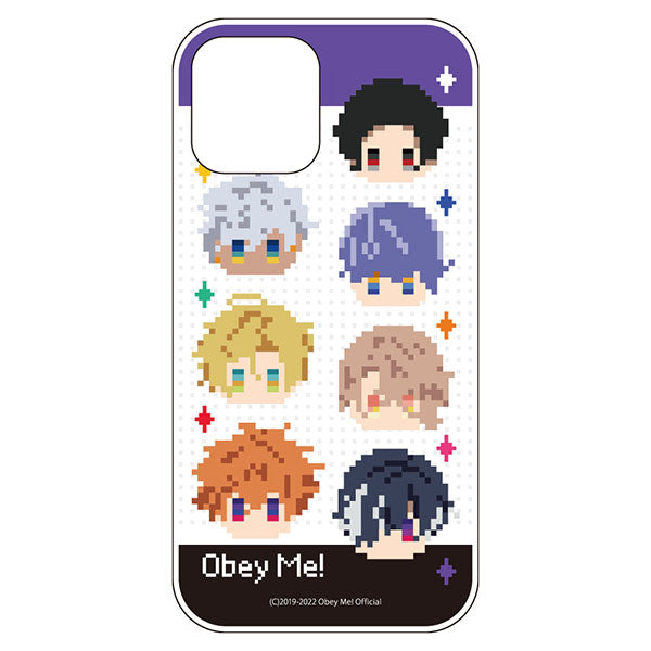 (Goods - Smartphone Accessory) Obey Me! Smartphone Case 7 Demon Brothers Chibi Pixel Art iPhone12mini Soft Clear