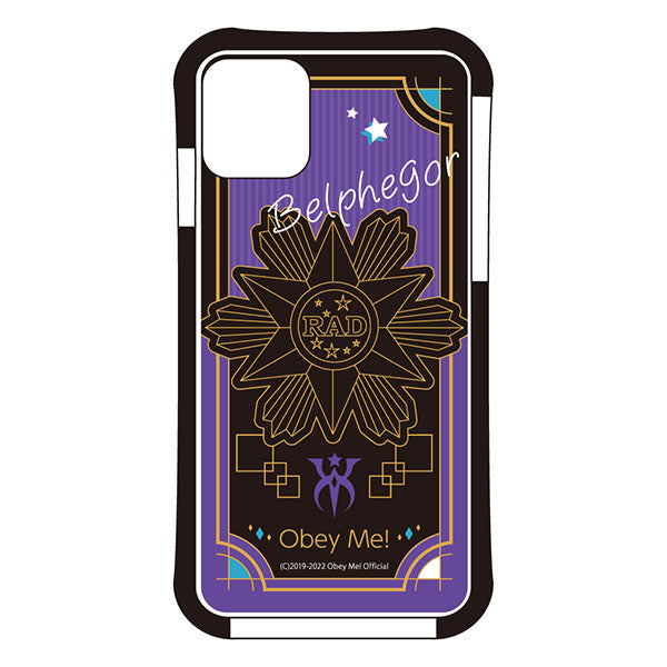 (Goods - Smartphone Accessory) Obey Me! Smartphone Case RAD Character Autograph iPhone11 Air Cushion Technology Hybrid Clear Belphegor