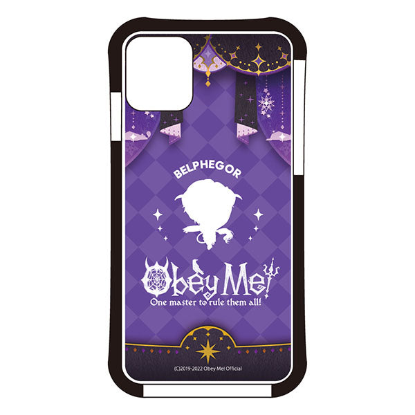 (Goods - Smartphone Accessory) Obey Me! Smartphone Case Dance Stage Chibi Silhouette iPhone11 Air Cushion Technology Hybrid Clear Belphegor