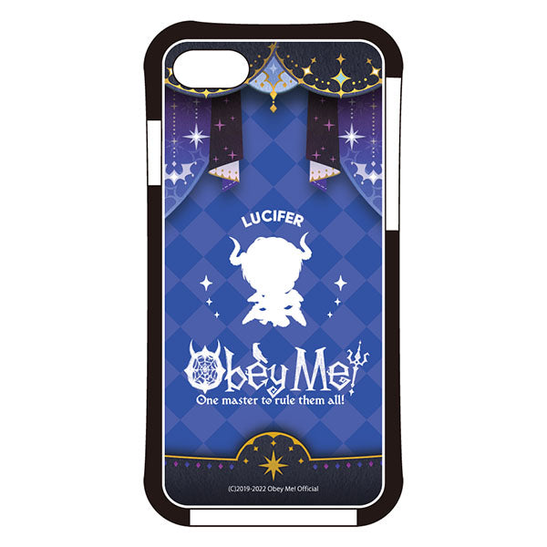 (Goods - Smartphone Accessory) Obey Me! Smartphone Case Dance Stage Chibi Silhouette iPhoneSE3/SE2/8/7 Air Cushion Technology Hybrid Clear Lucifer