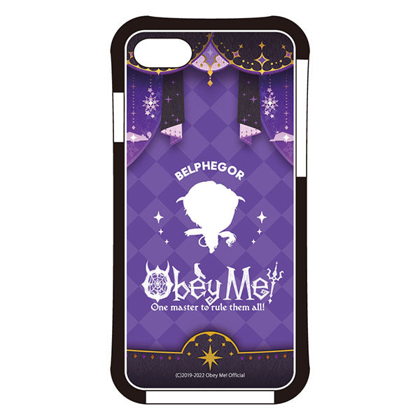 (Goods - Smartphone Accessory) Obey Me! Smartphone Case Dance Stage Chibi Silhouette iPhoneSE3/SE2/8/7 Air Cushion Technology Hybrid Clear Belphegor