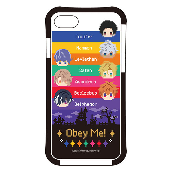 (Goods - Smartphone Accessory) Obey Me! Smartphone Case Obey Me! Pixel Art iPhoneSE3/SE2/8/7 Air Cushion Technology Hybrid Clear
