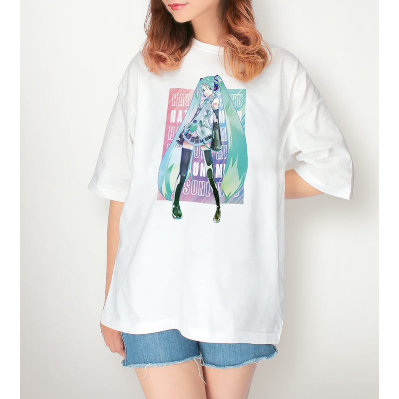 (Goods - Shirt) Hatsune Miku Ani-Art Vol. 3 BIG Silhouette T-Shirt Unisex XL