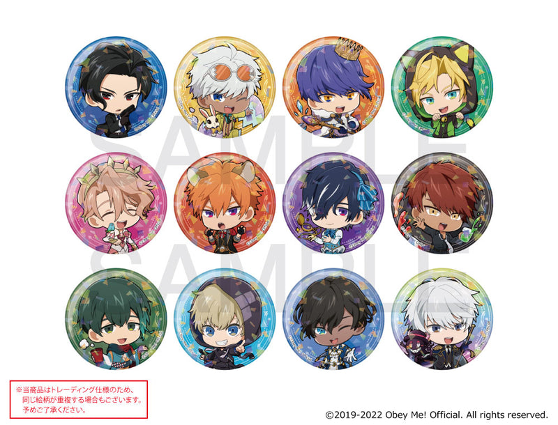 [※Blind](Goods - Badge) Obey Me! x mixx garden Card Petit Collection Trading Chibi Holographic Button Badge