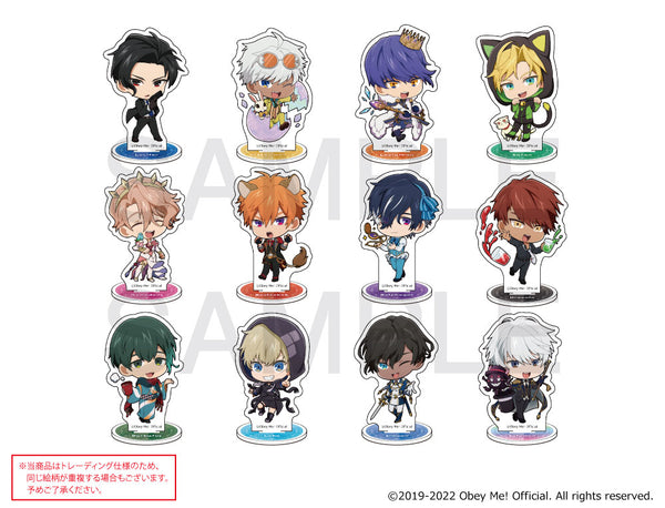 [※Blind](Goods - Stand Pop) Obey Me! x mixx garden Card Petit Collection Trading Chibi Acrylic Stand