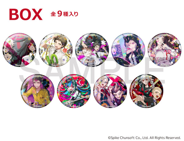 (1BOX=9)(Goods - Badge) Danganronpa 2: Goodbye Despair x mixx garden Holographic Button Badge COMPLETE BOX