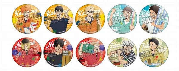 (1BOX=10)(Goods - Badge) Haikyu!! Karapare Paint Coveralls Button Badge