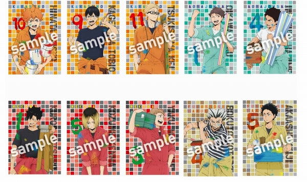 (Goods - Postcard) Haikyu!! Paint Coveralls A5 Postcard Set