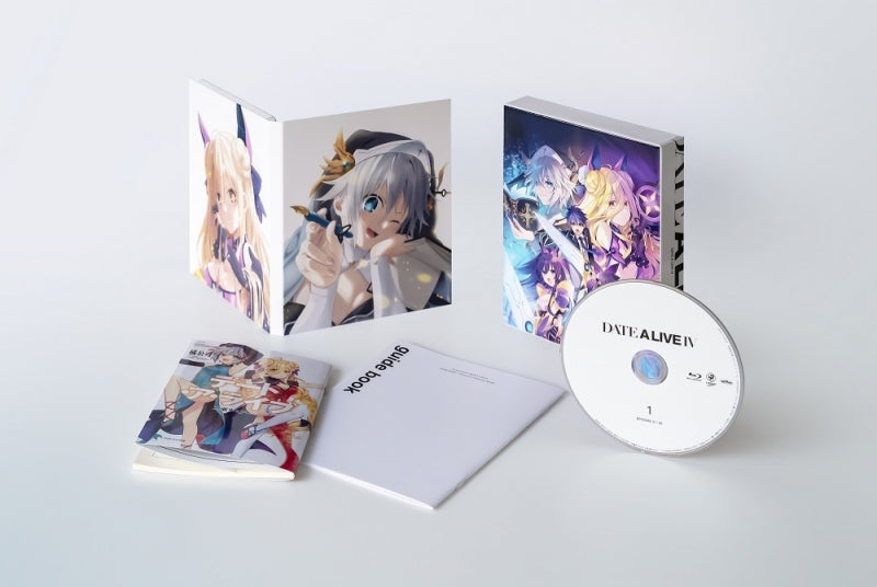 (Blu-ray) Date a Live IV TV Series Blu-ray BOX Part 1 W/ B2 Tapestry & Stand Featuring New and Original Art by Tsunako [Complete Limited Production Edition]
