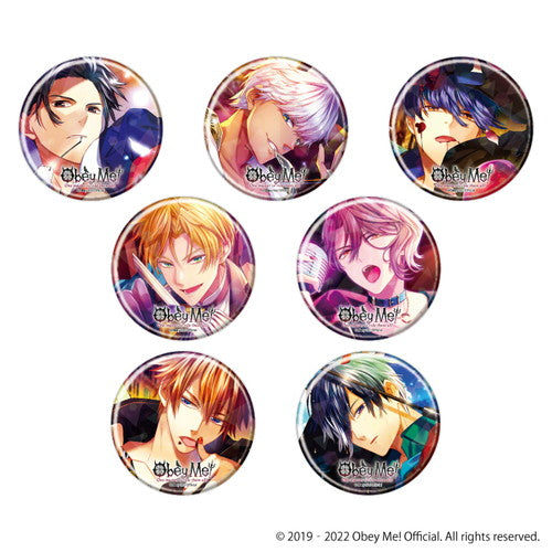 (1BOX=7)(Goods - Badge) Holographic Button Badge (65mm) Obey Me! 02 / Complete BOX (7 Types Total)(Art)