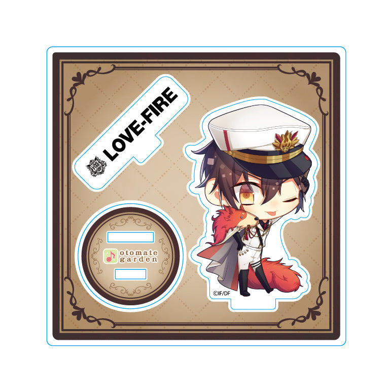 (Goods - Acrylic Stand) Otomate Garden Chibi Character Acrylic Stand - LOVE FIRE!! from OTOMATE TRIBE Lupin (Code: Realize) Animate International