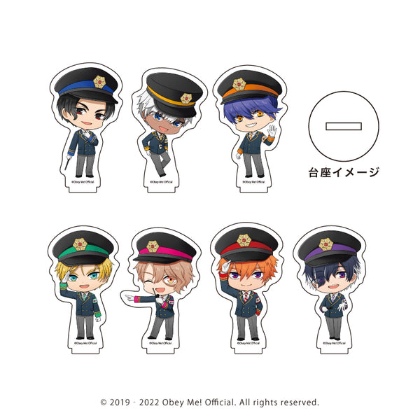 (1BOX=7)(Goods - Stand Pop) Acrylic Mini Stand Obey Me! 03 / Train Station Staff ver. Complete BOX (7 Types Total)(Chibi Art)