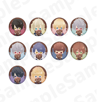 [※Blind](Goods - Badge) Ikemen Prince: Beauty and Her Beast Trading Button Badge Chocolate ver.