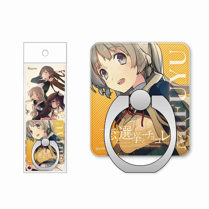 (Goods - Smartphone Accessory) Love, Election and Chocolate Mifuyu Kiba Smartphone Ring Animate International