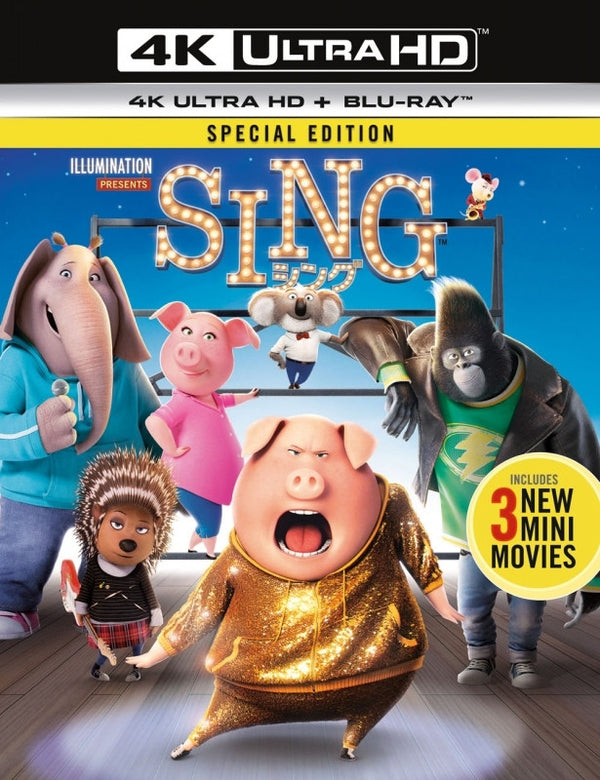 (Blu-ray) Sing (2016 American film) [4K ULTRA HD + Blu-ray Set] Animate International